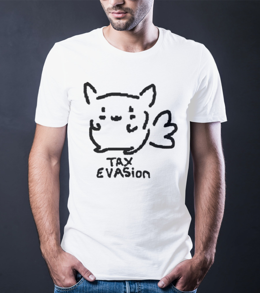 Tax Evasion Cute Character Sketch T-Shirt