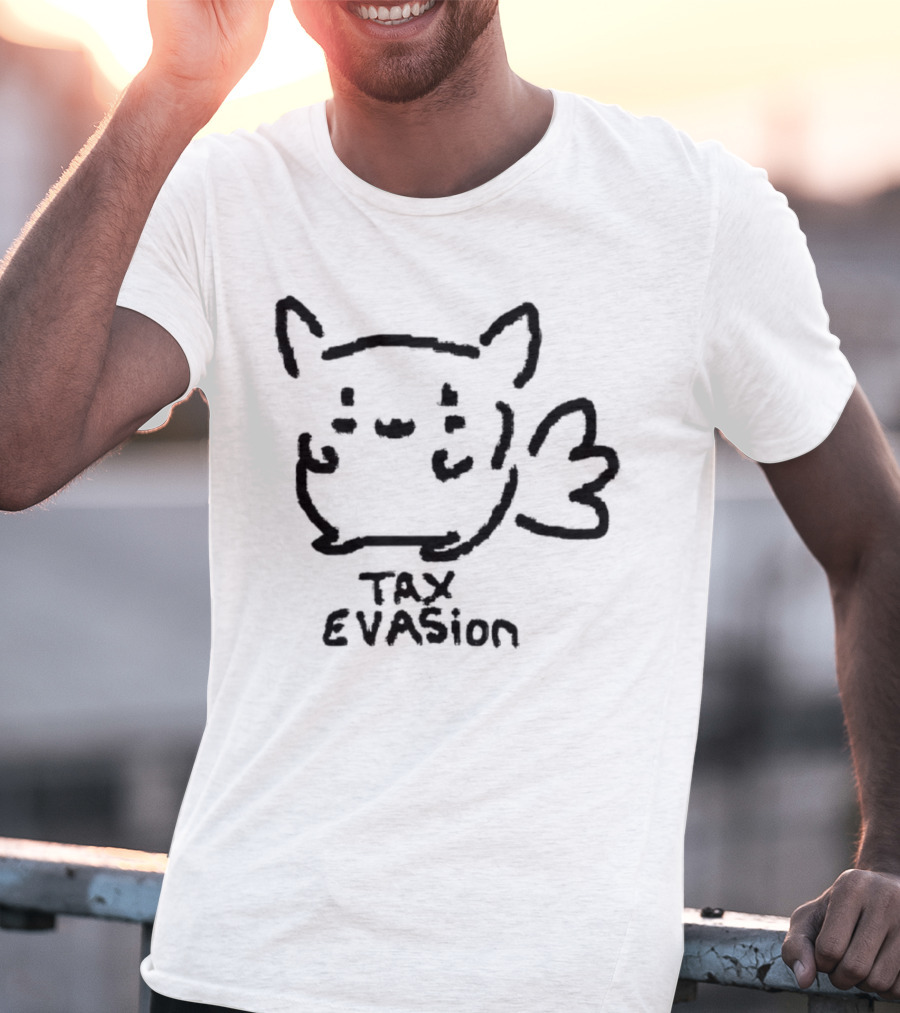 Tax Evasion Cute Character Sketch T-Shirt