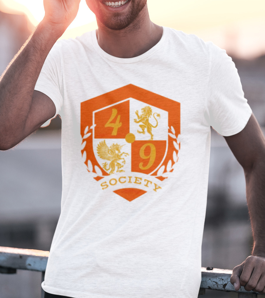 49 Society Crest With Heraldic Lion And Griffin Emblem T-Shirt