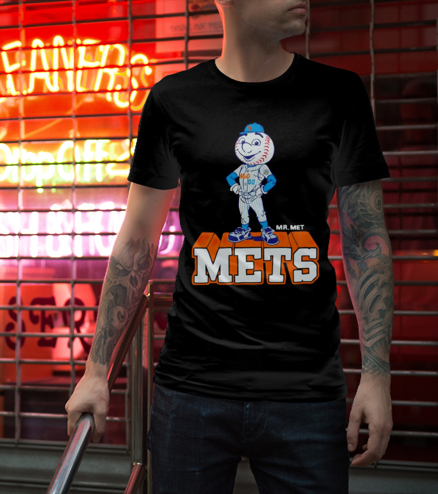 Mr Met New York Mets Baseball Mets Mascot T-Shirt