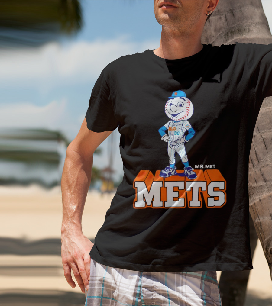 Mr Met New York Mets Baseball Mets Mascot T-Shirt