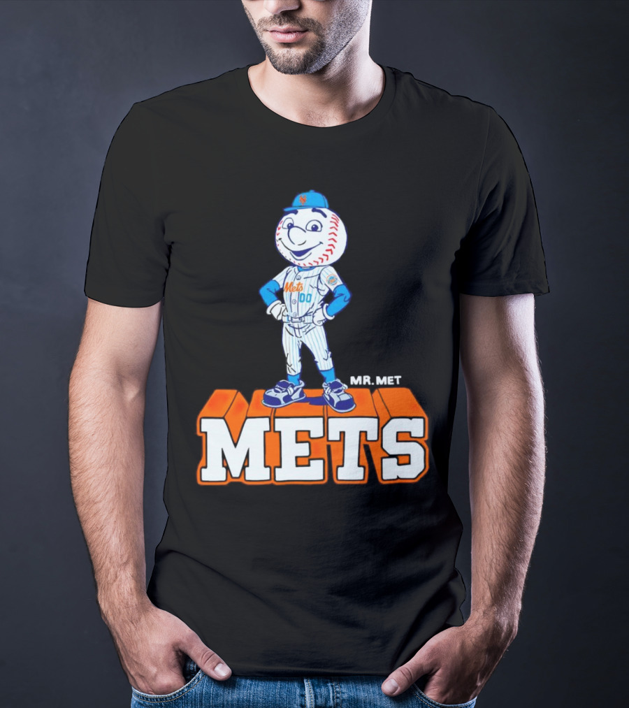 Mr Met New York Mets Baseball Mets Mascot T-Shirt
