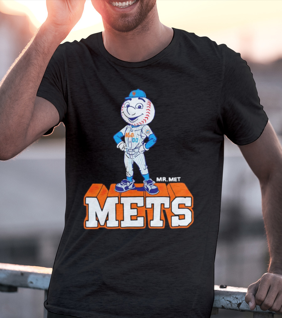 Mr Met New York Mets Baseball Mets Mascot T-Shirt