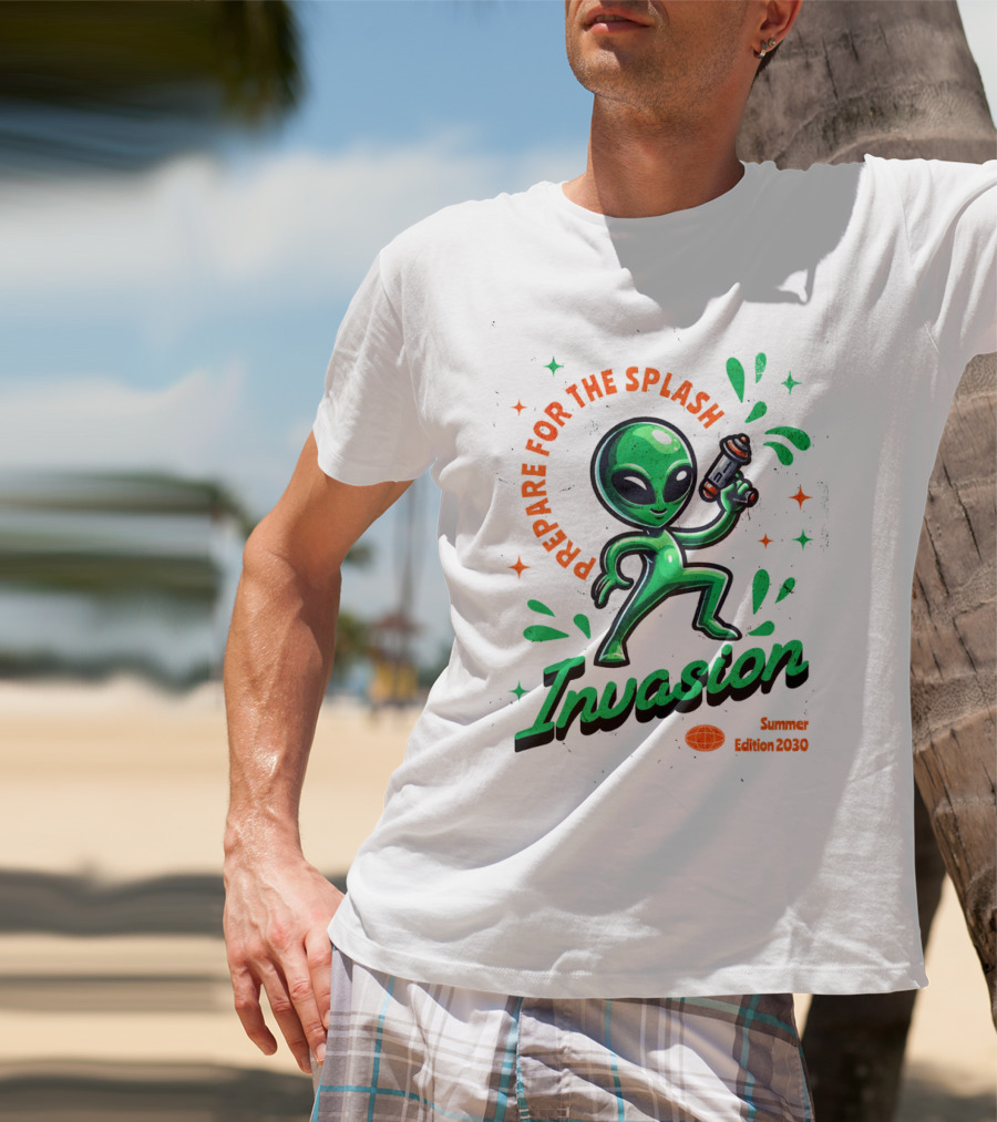 Prepare For The Splash Alien Invasion Summer Edition 2030 T-Shirt