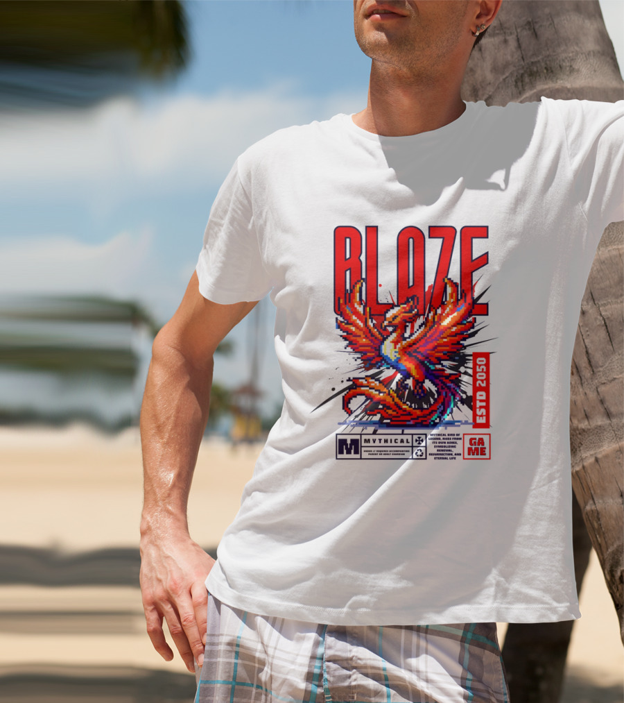 BLAZE Phoenix ESTD 2050 MYTHICAL GAME T-Shirt