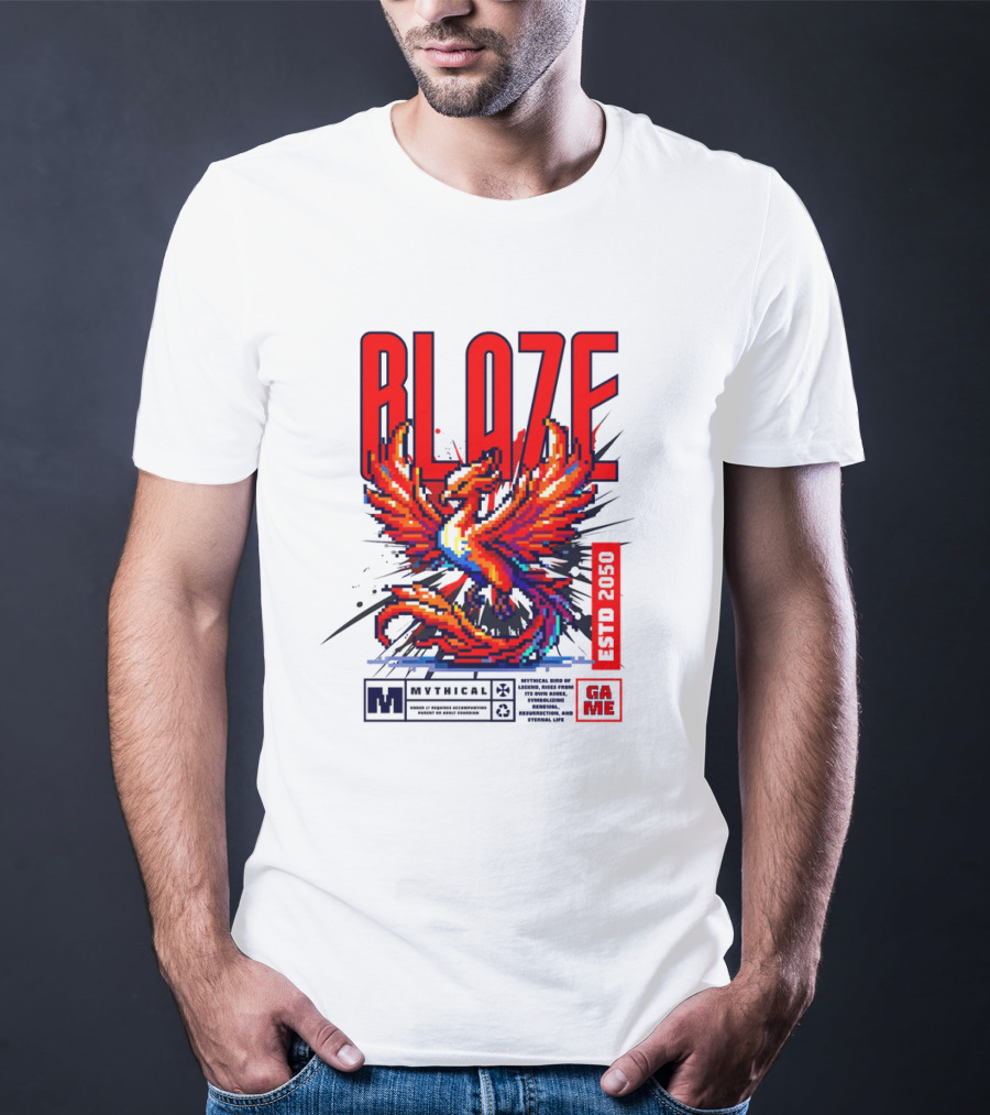 BLAZE Phoenix ESTD 2050 MYTHICAL GAME T-Shirt