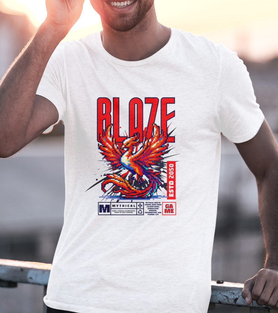BLAZE Phoenix ESTD 2050 MYTHICAL GAME T-Shirt