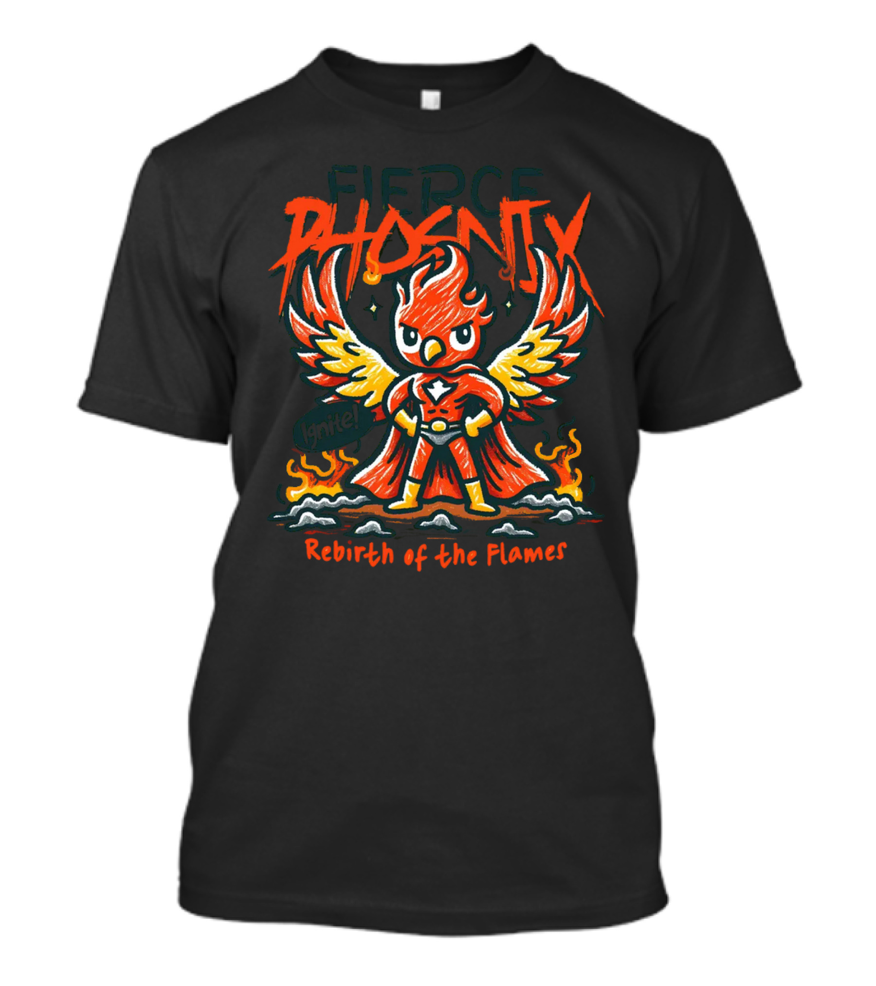 Fierce Phoenix Rebirth Of The Flames T-Shirt