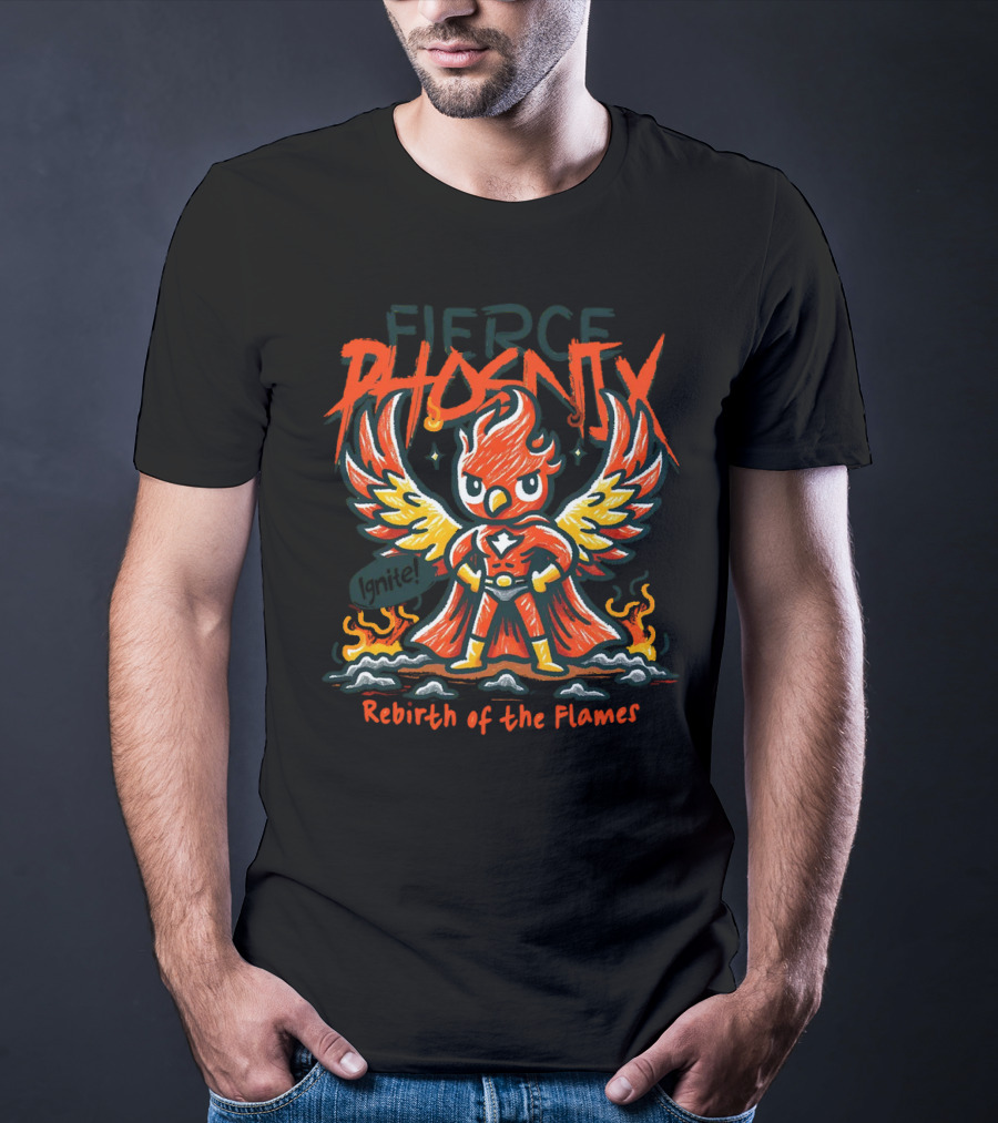 Fierce Phoenix Rebirth Of The Flames T-Shirt
