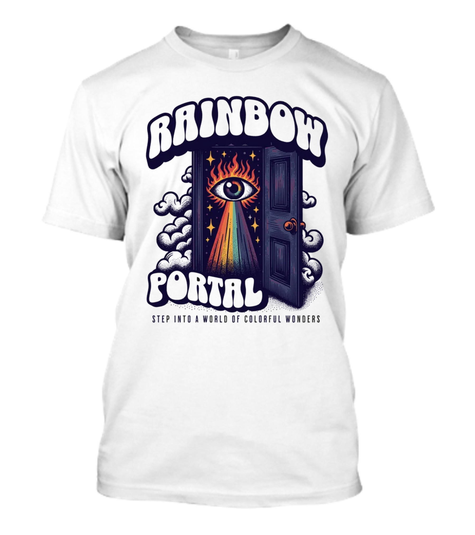 Rainbow Portal Step Into A World Of Colorful Wonders T-Shirt