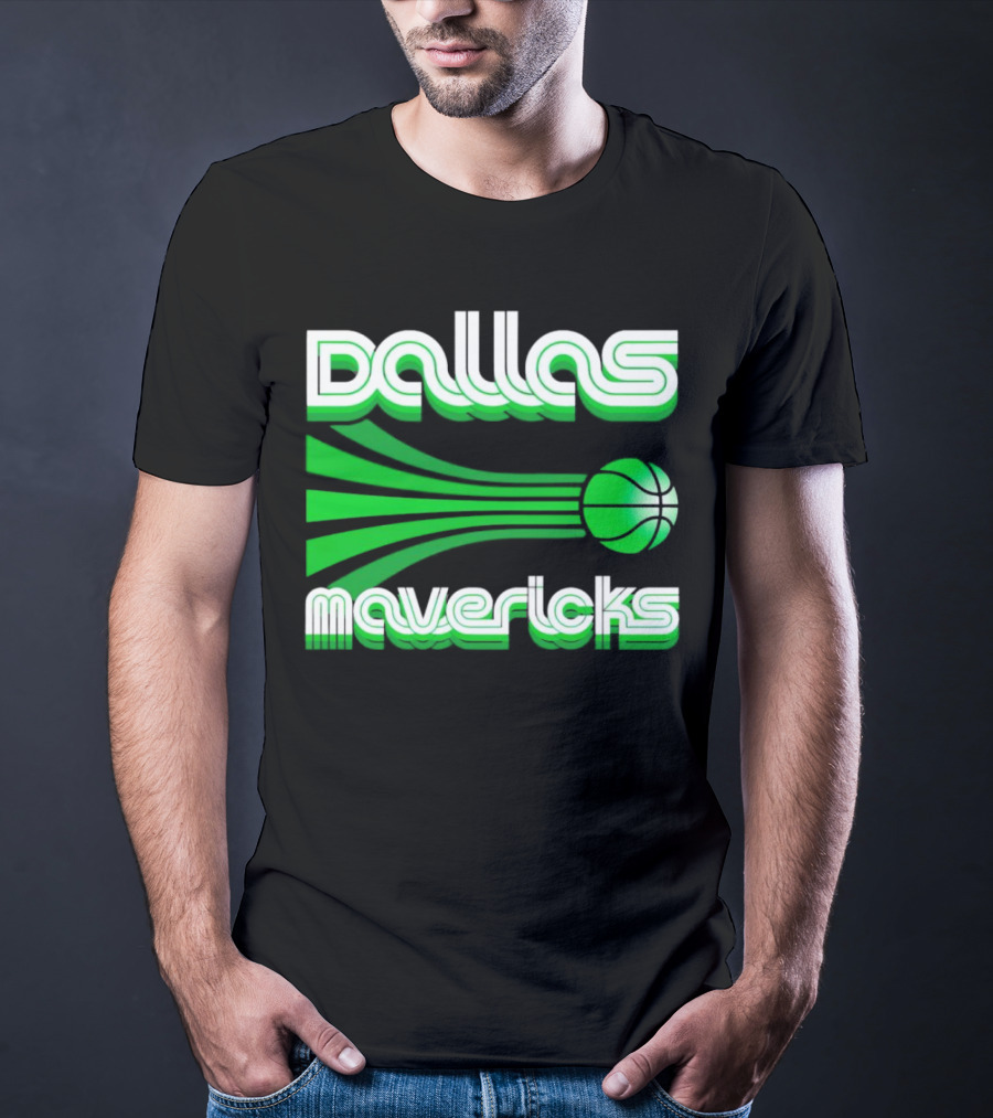 Dallas Mavericks Retro Green Basketball T-Shirt