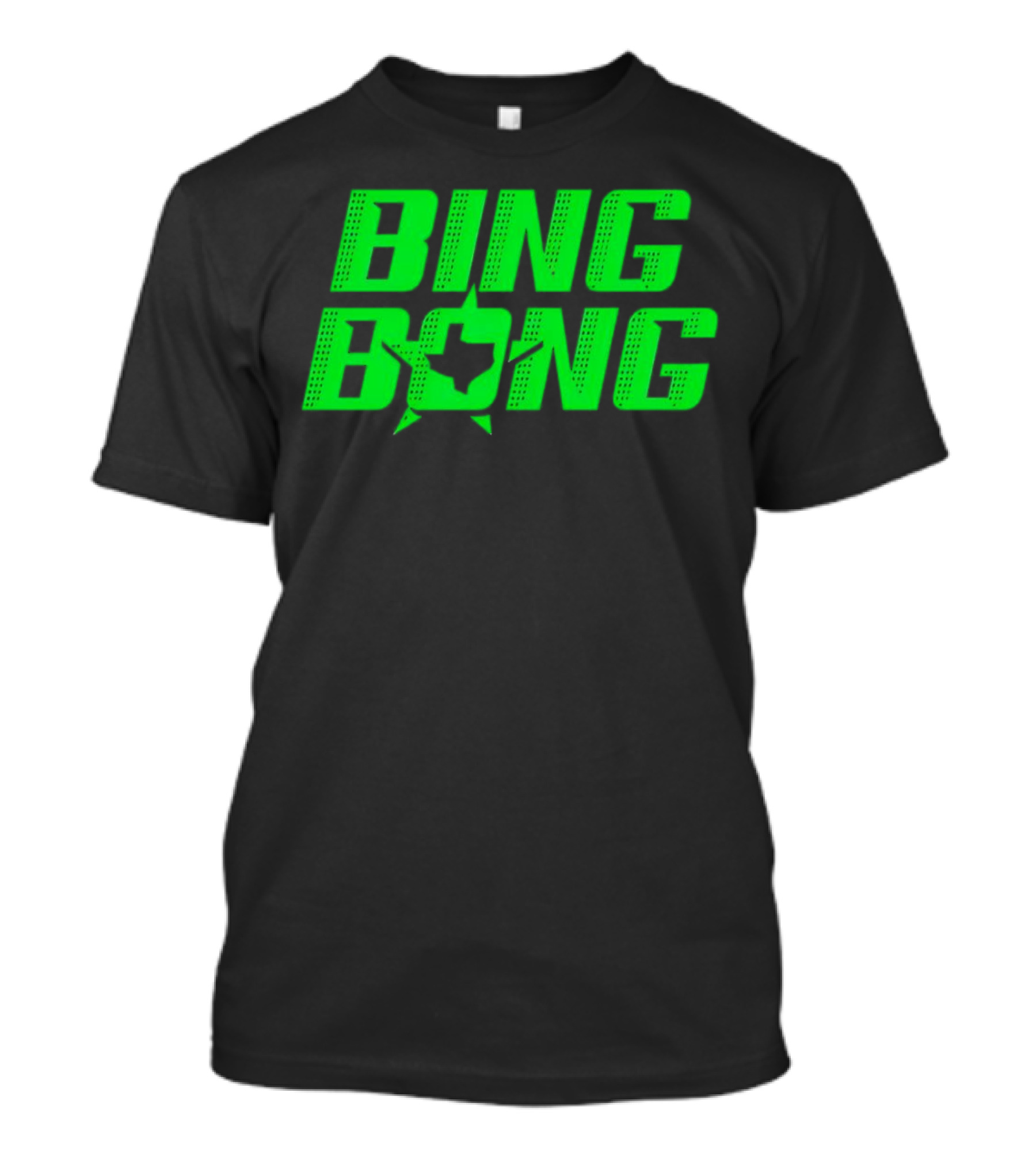 Dallas Stars Bing Bong Sports Text Logo Star Emblem T-Shirt