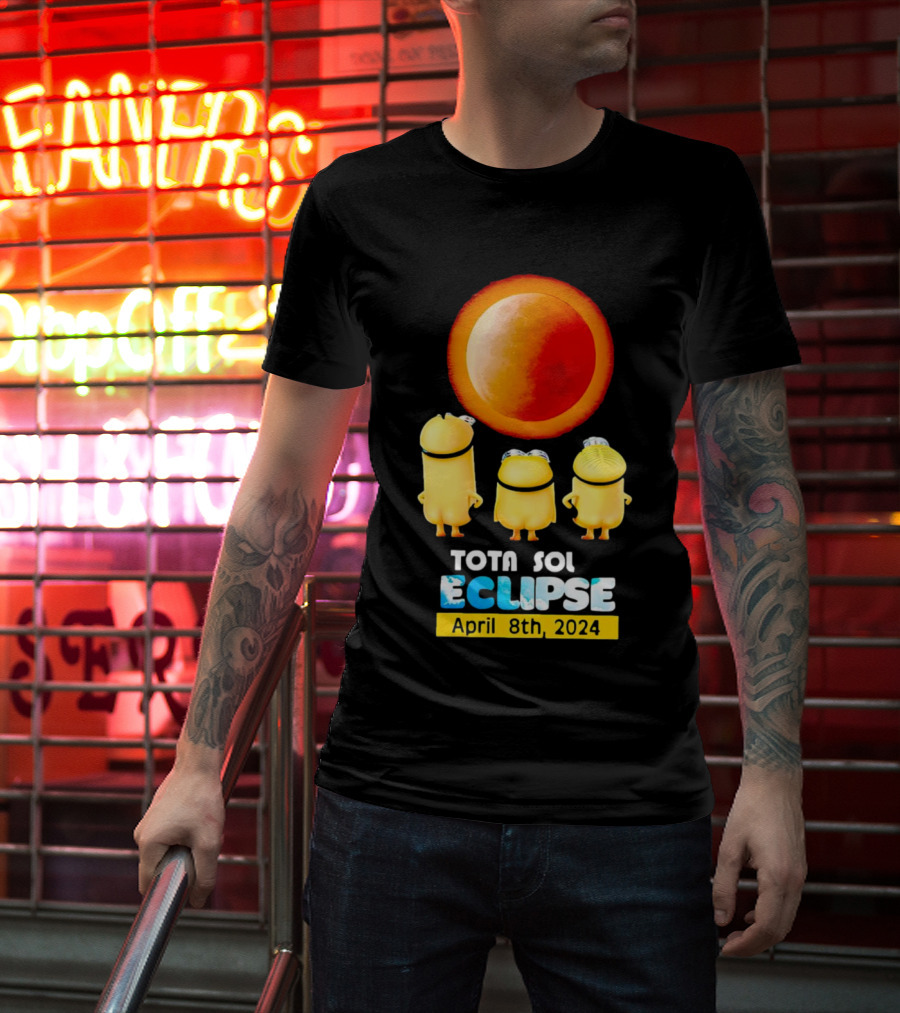 Minion Total Solar Eclipse Tota Sol Eclipse April 8th T-Shirt