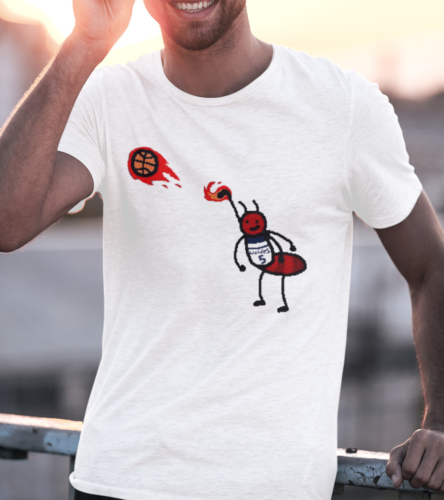 Anthony Edwards Minnesota Timberwolves Fire Ant Basketball T-Shirt