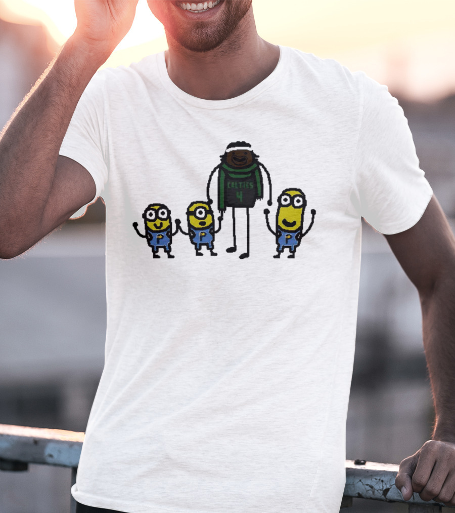 Boston Celtics Jrue Holiday Gru Holiday Minions T-Shirt