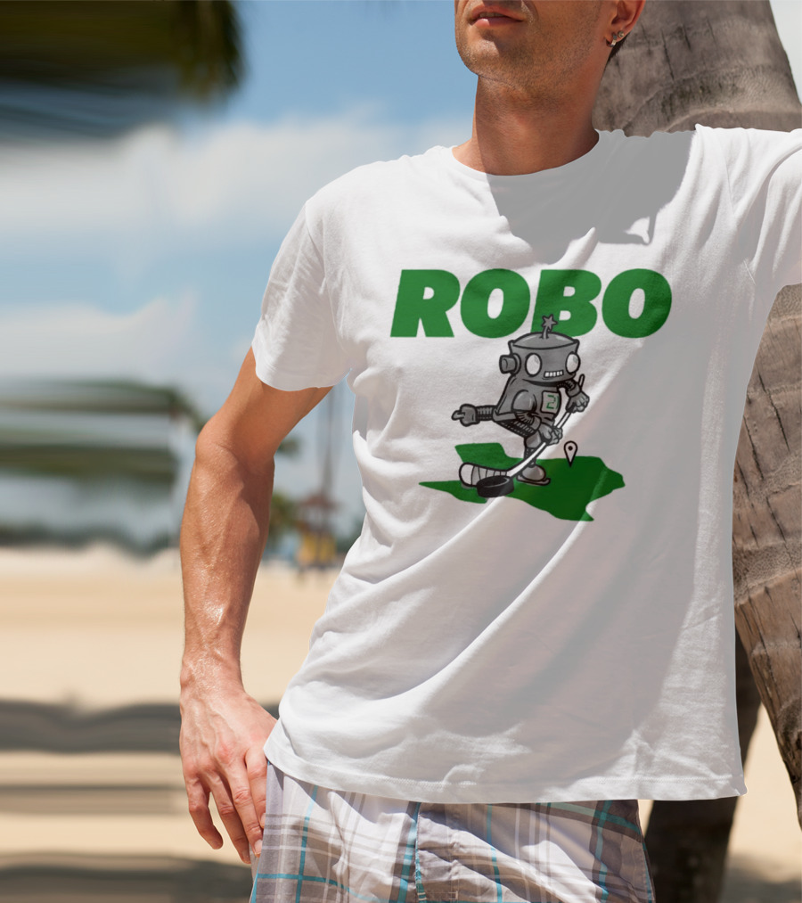 Robo Robot Playing Hockey T-Shirt
