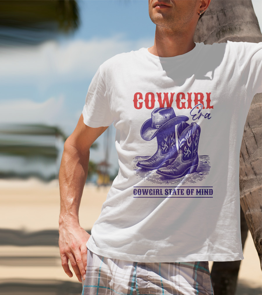 Cowgirl Era Cowgirl State Of Mind Vintage T-Shirt
