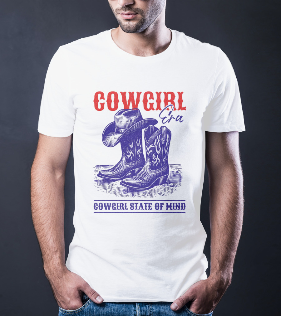 Cowgirl Era Cowgirl State Of Mind Vintage T-Shirt