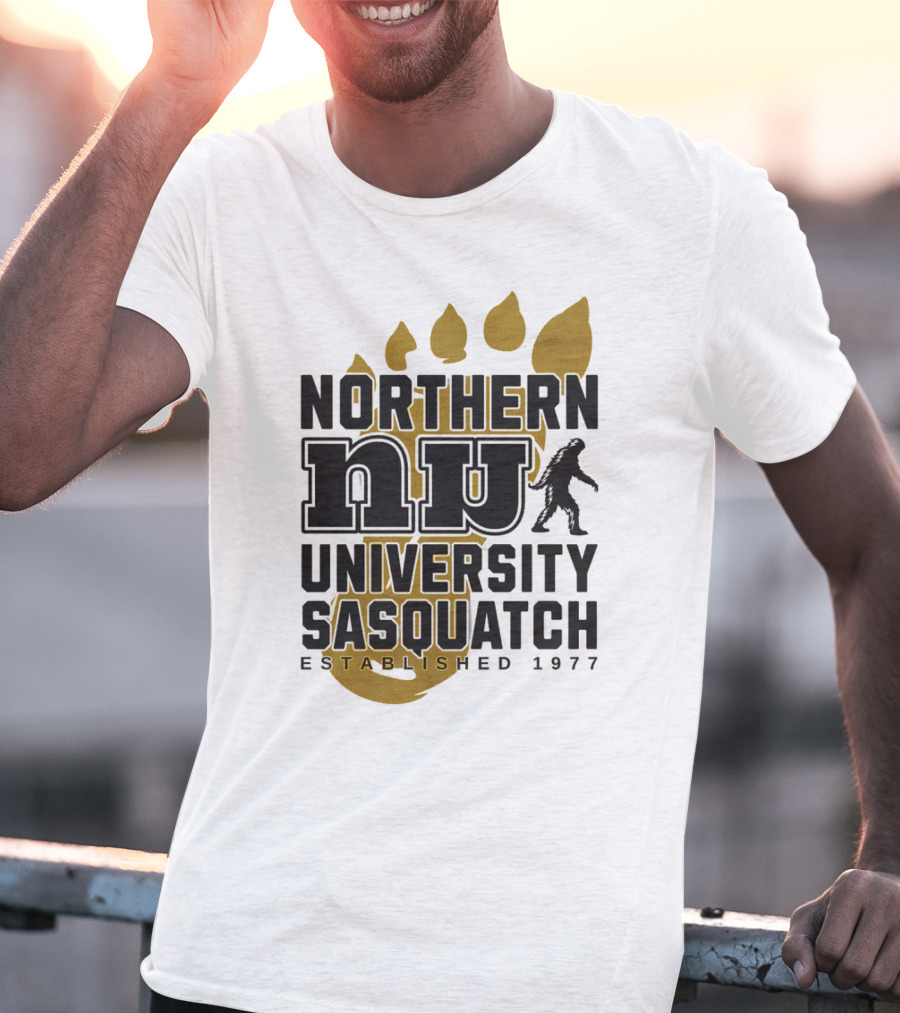 Northern University Sasquatch NU Established 1977 T-Shirt