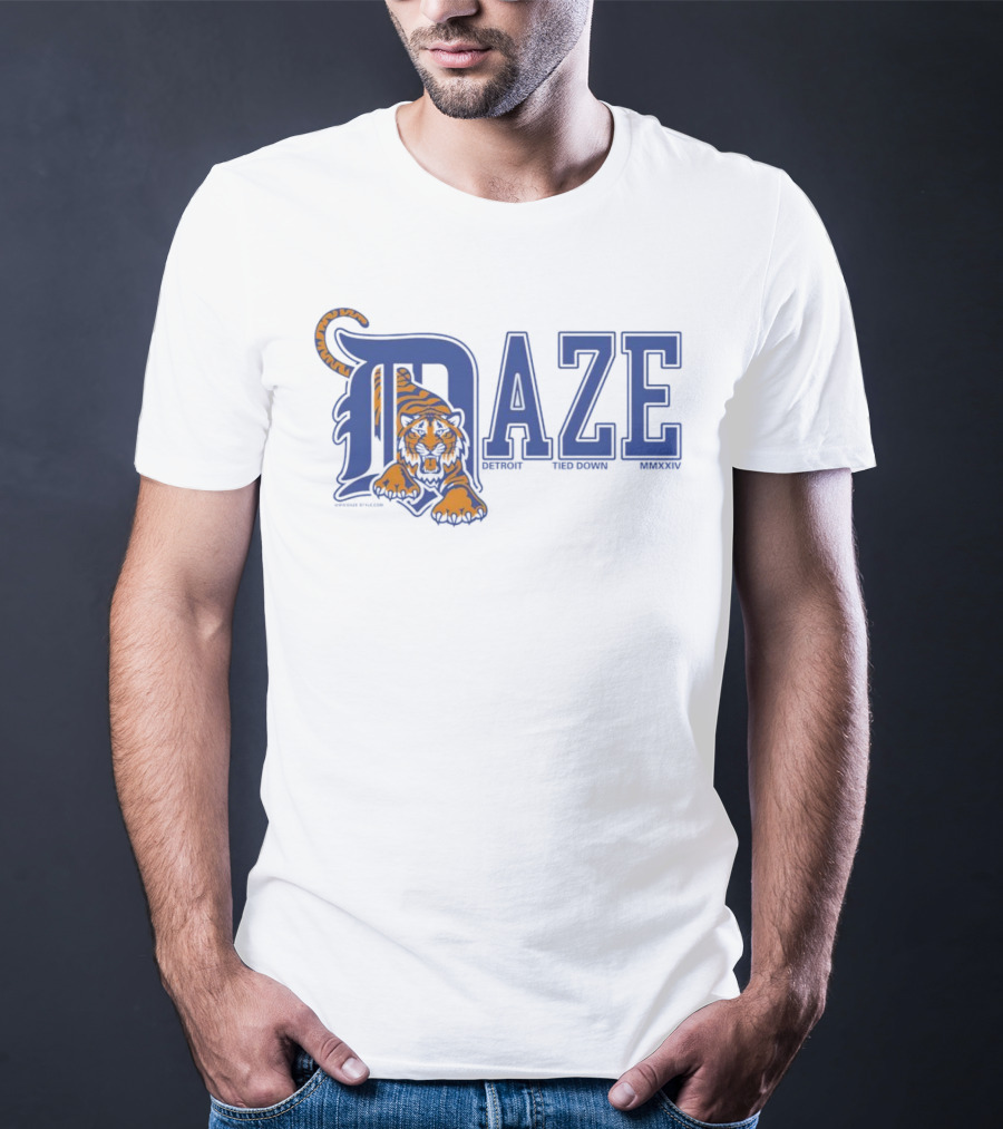 Daze Detroit Tiger Tied Down MMXXIV T-Shirt