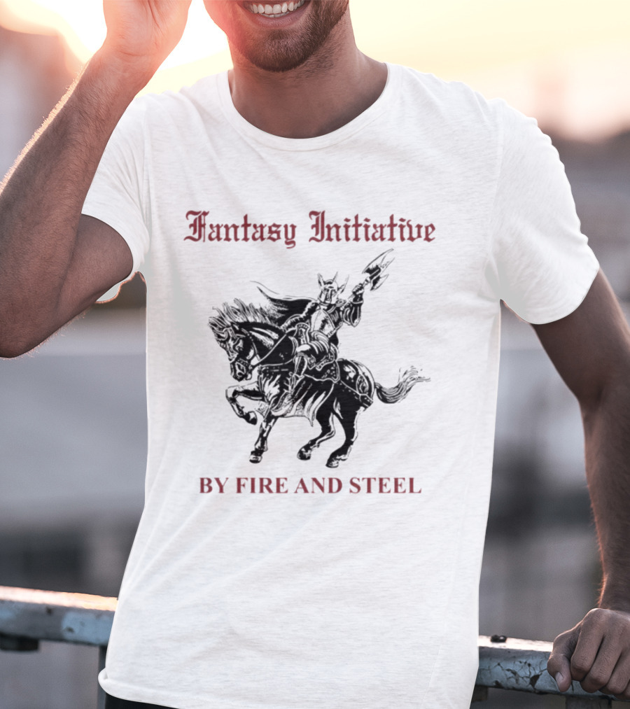 Fantasy Initiative By Fire And Steel Knight On Horseback T-Shirt