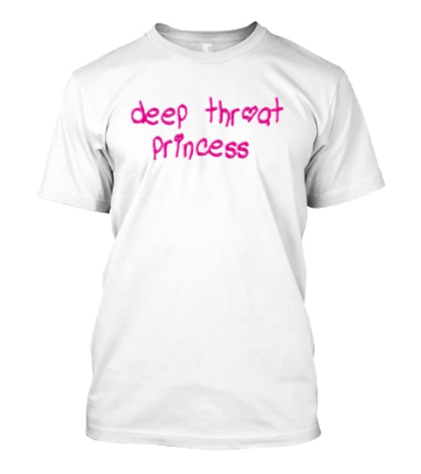 Deep Throat Princess Pink Heart Letters T-Shirt