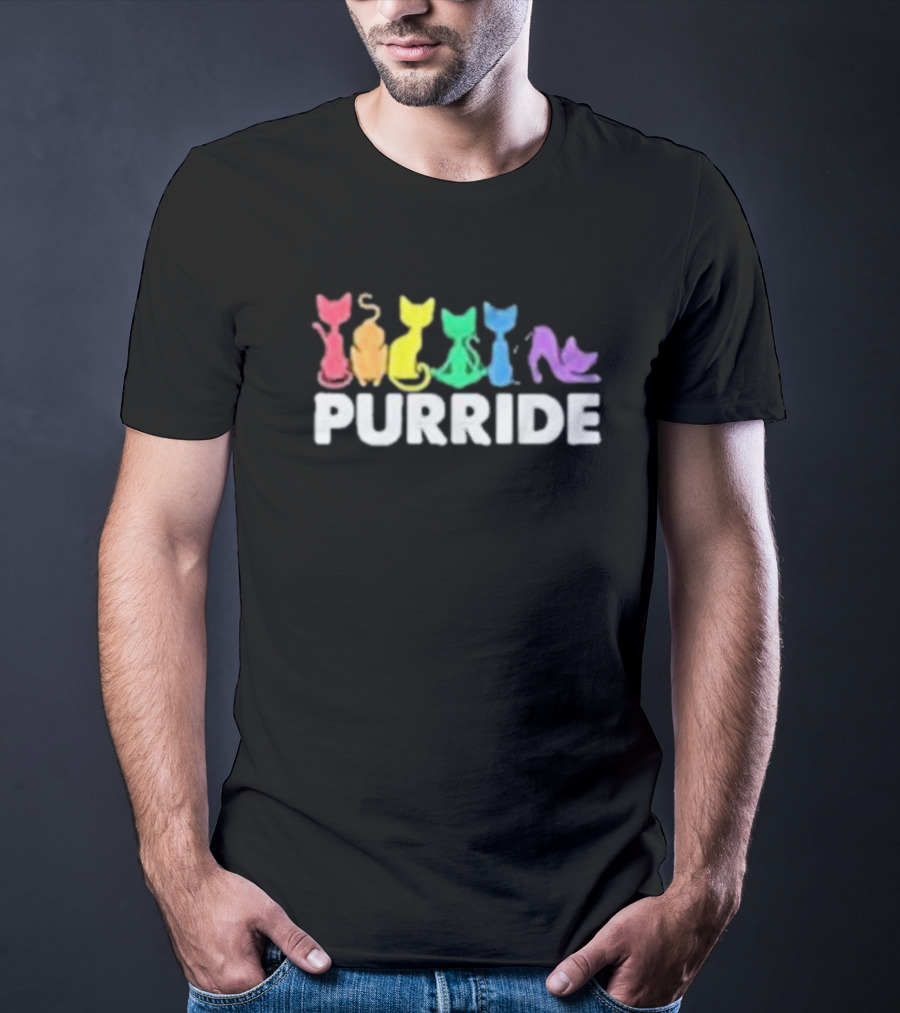 Purride Rainbow Cats Uju Anya Pride T-Shirt