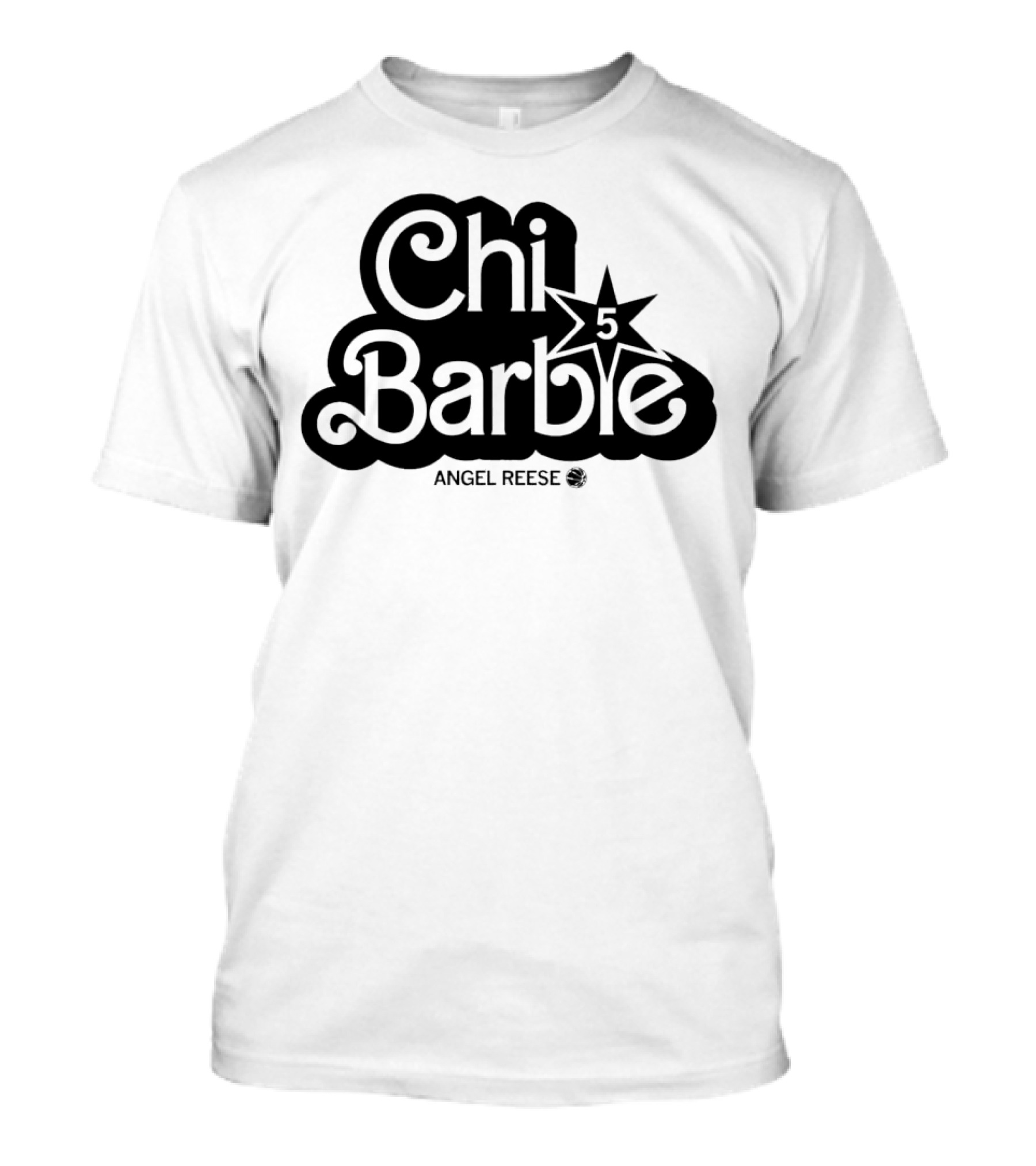 ChiBarbie Angel Reese Chicago Sky 5 Star T-Shirt