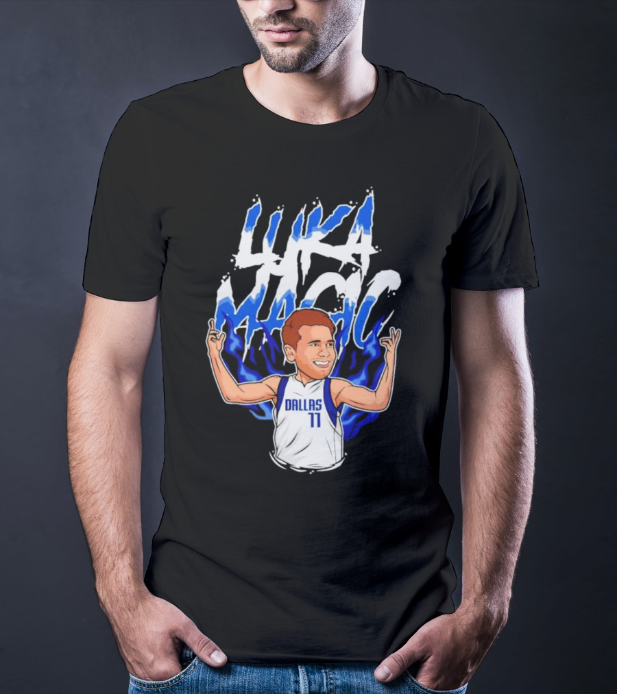 Luka Doncic Luka Magic Dallas Basketball Player Cartoon T-Shirt