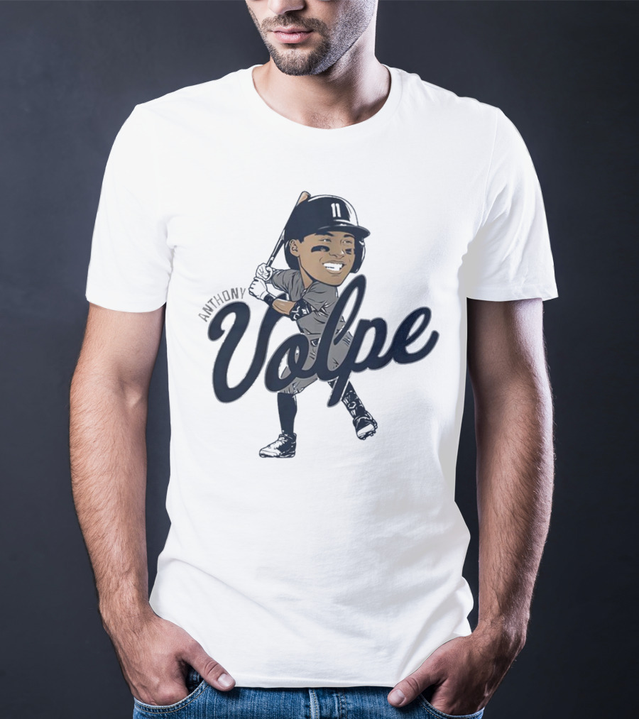 Anthony Volpe New York Yankees Caricature T-Shirt