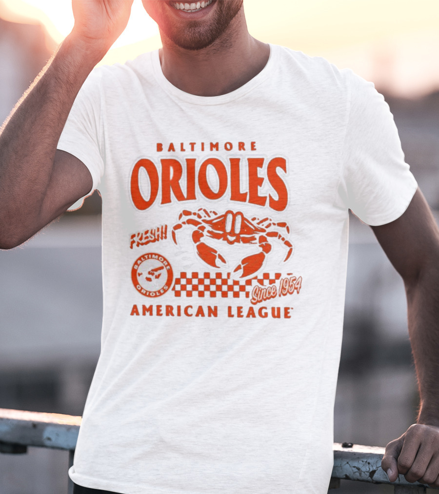 Baltimore Orioles Fresh Crab Since 1954 American League Baseball Retro Team T-Shirt