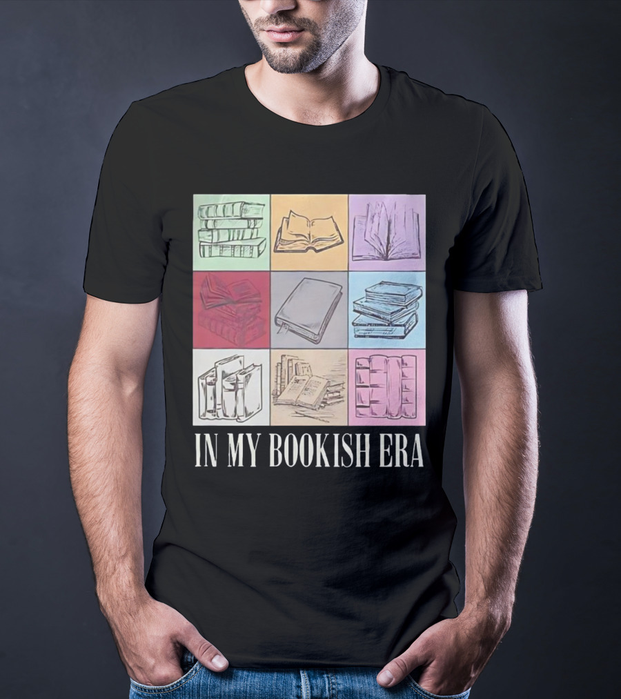In My Bookish Era Reading Stack Aesthetic T-Shirt