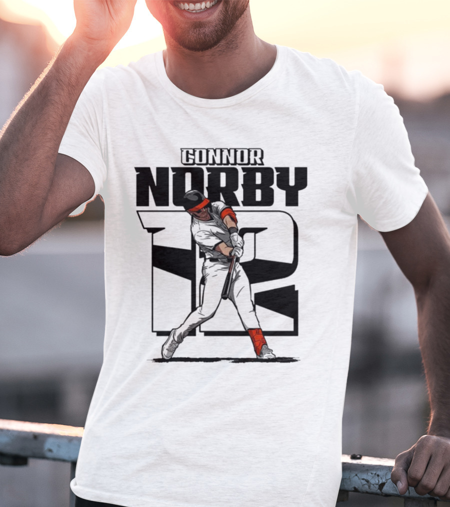 Connor Norby Baltimore Orioles Number 12 Player T-Shirt