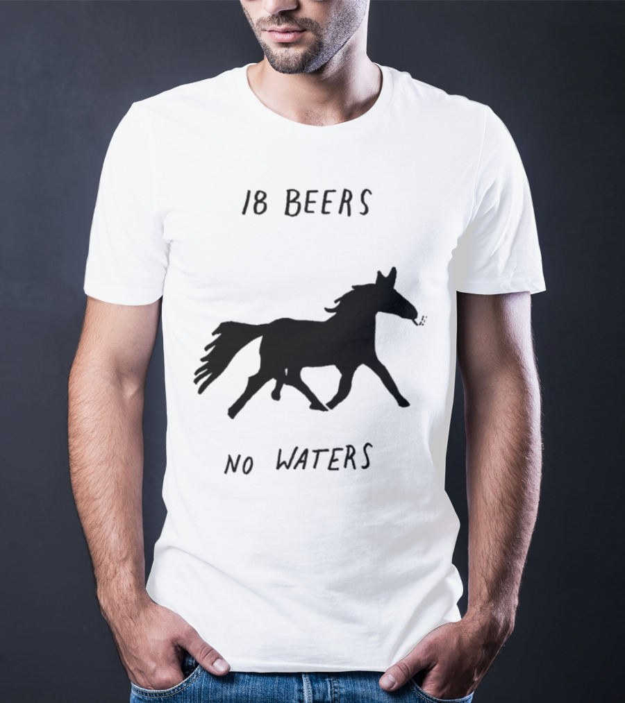 18 Beers No Waters Horse Silhouette Smoking Pipe T-Shirt