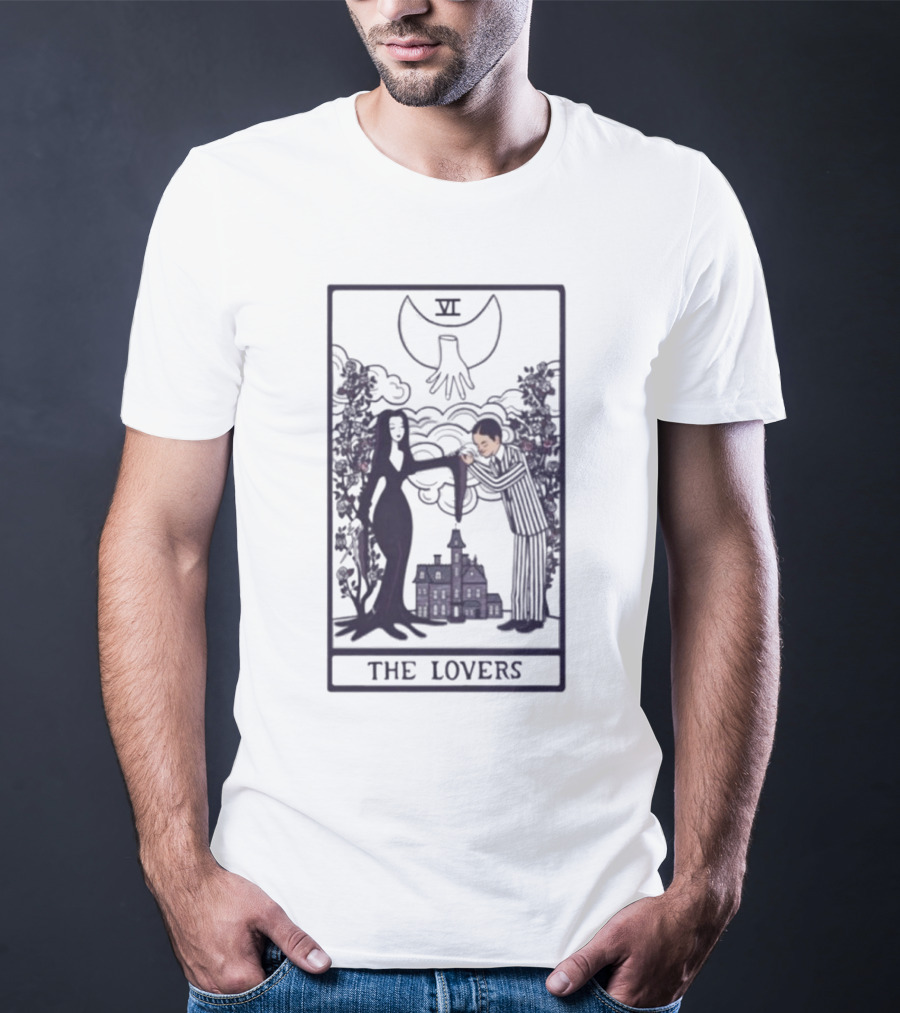 Vampire Lovers VI Tarot Card Gothic Castle And Bat T-Shirt
