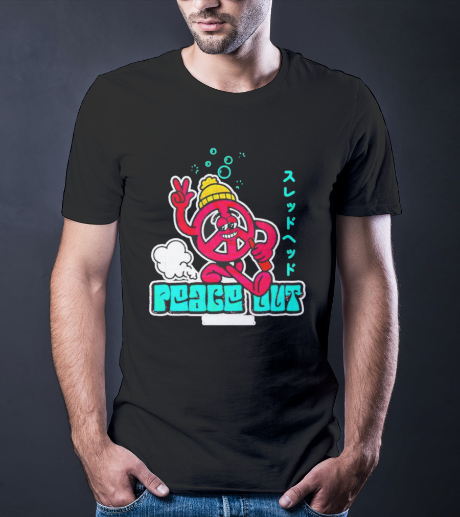 Peace Out Threadhead Japanese Text Bubble Elements T-Shirt