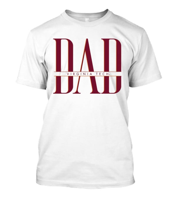 Virginia Tech Dad Bold Red Lettering T-Shirt