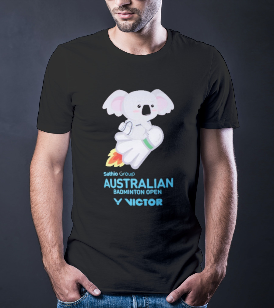 Koala Shuttlecock Sathio Group Australian Badminton Open Victor T-Shirt
