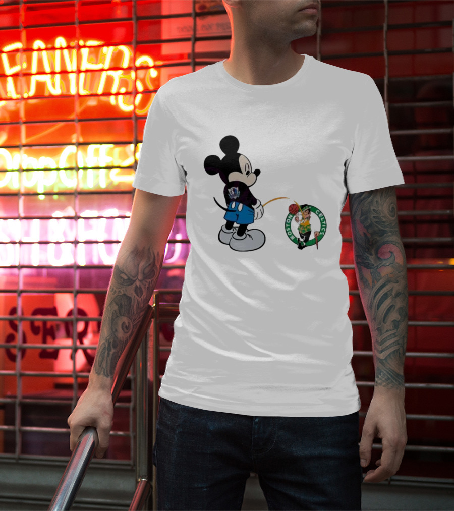Mickey Mouse Dallas Mavericks Versus Boston Celtics T-Shirt
