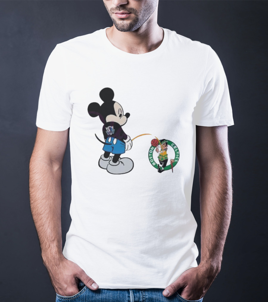 Mickey Mouse Dallas Mavericks Versus Boston Celtics T-Shirt