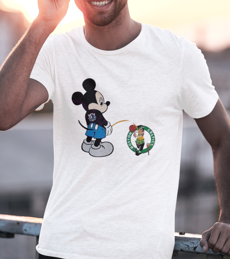 Mickey Mouse Dallas Mavericks Versus Boston Celtics T-Shirt