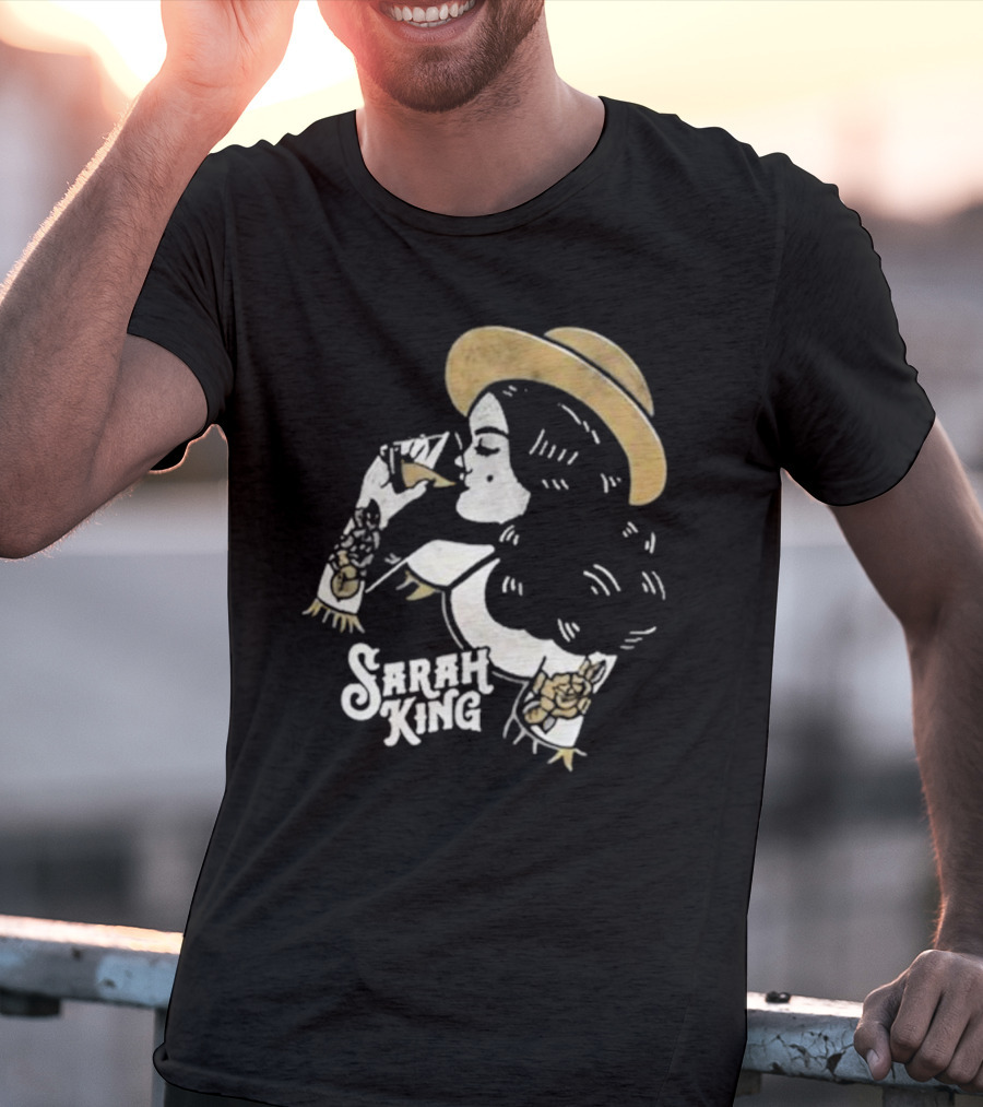 Sarah King Whisky Vintage Tattooed Woman Hat T-Shirt