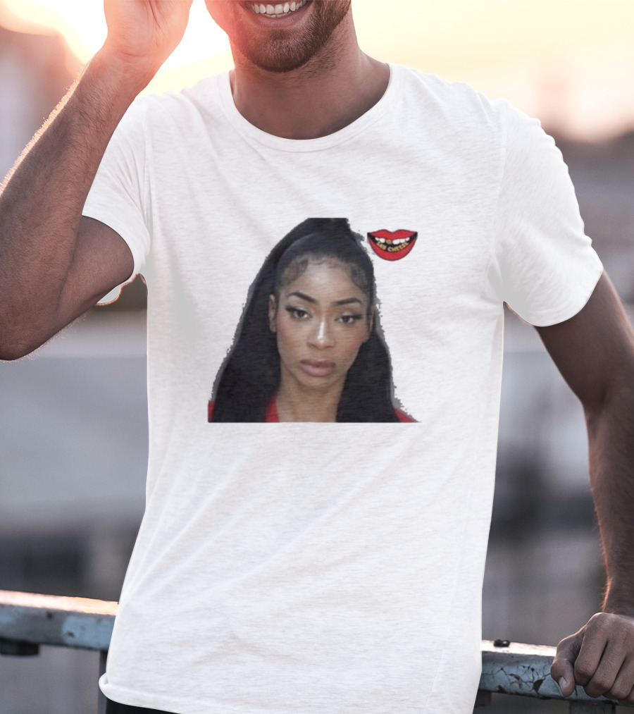 Tommie Lee Arrested Mugshot With Red Lips T-Shirt