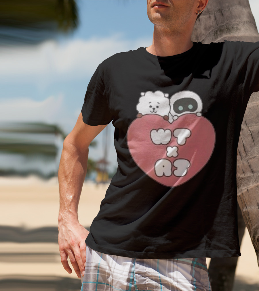 WT X RJ Heart Cute Collaboration T-Shirt