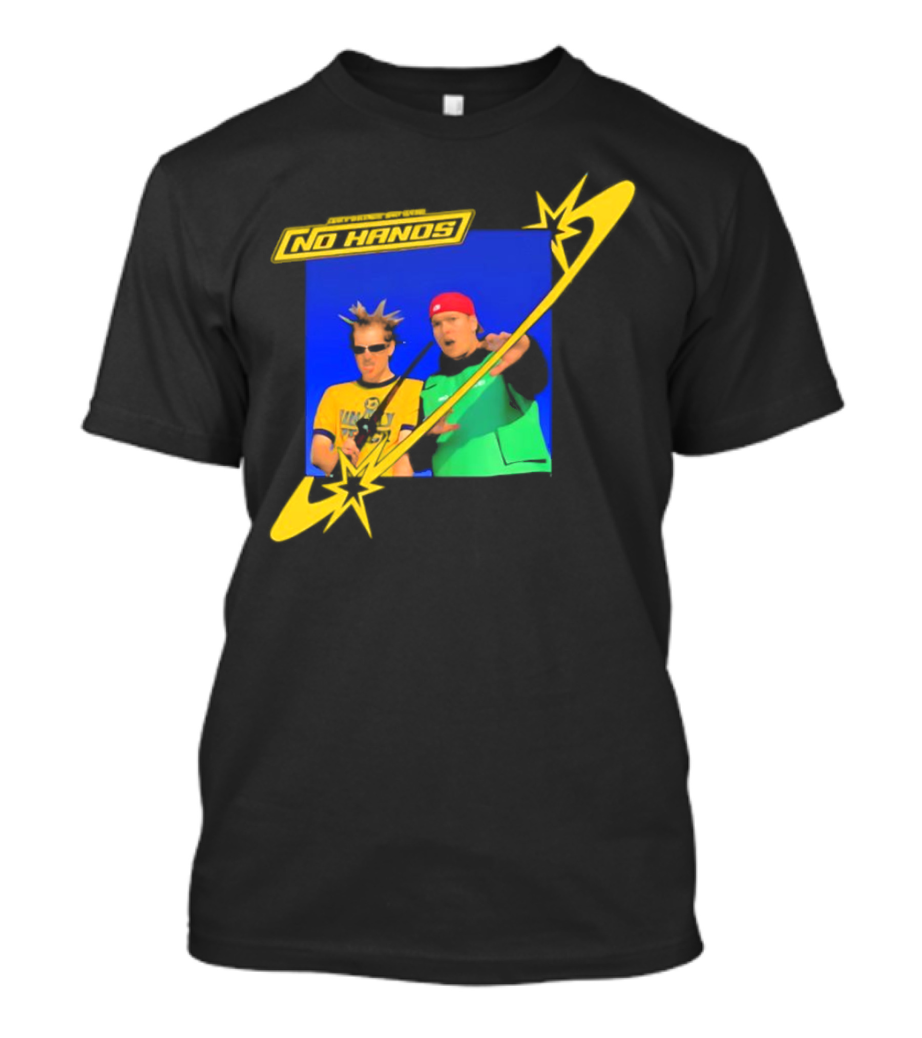 Joey Valence And Brae No Hands Retro Graphic Duo In Yellow And Green With Starburst T-Shirt