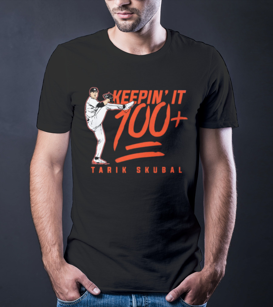 Tarik Skubal Keepin’ It 100+ Pitcher Pose T-Shirt