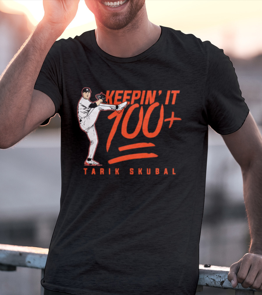 Tarik Skubal Keepin’ It 100+ Pitcher Pose T-Shirt