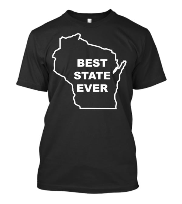 Wisconsin Best State Ever Outline T-Shirt