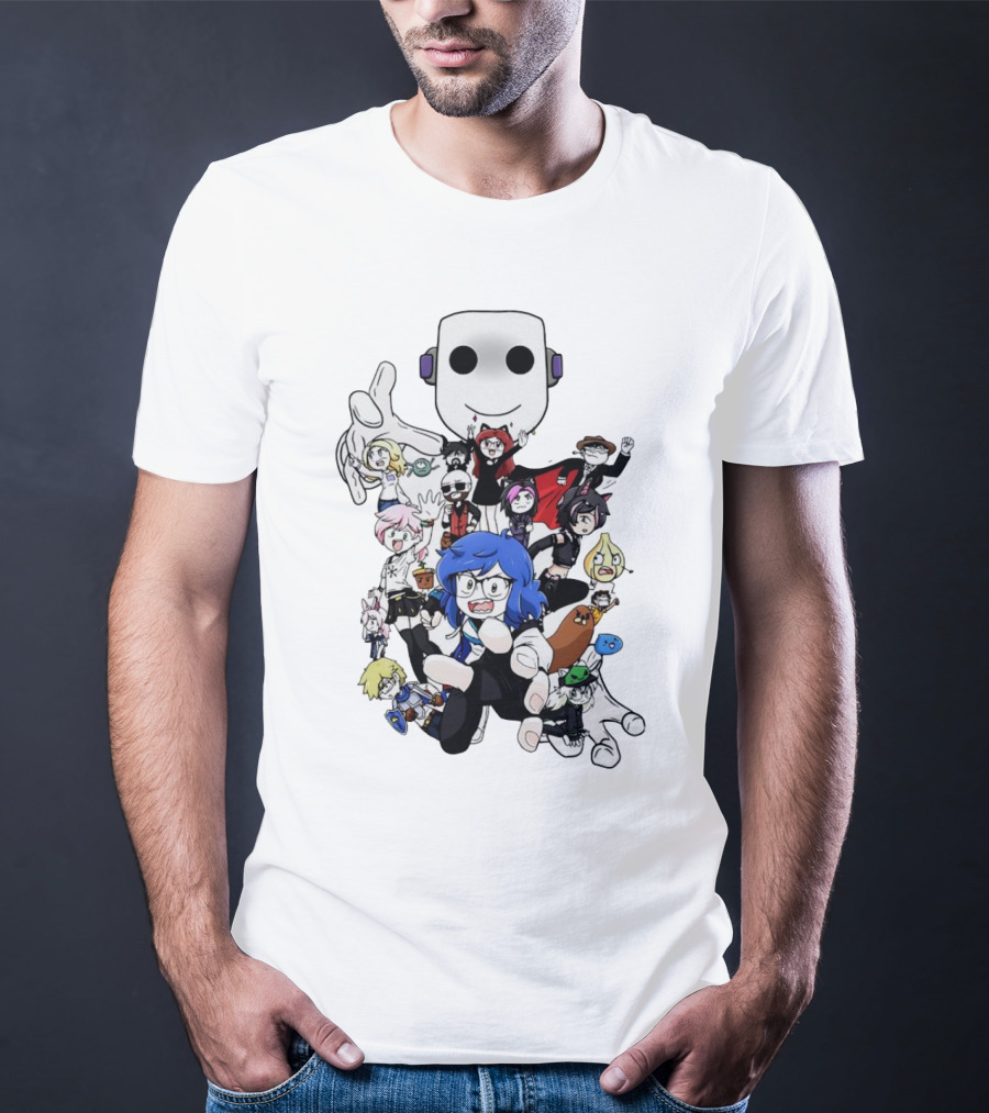 Captainshio Friends Cartoon Character Ensemble T-Shirt