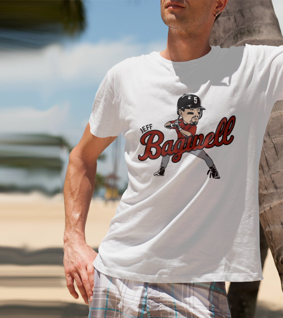 Jeff Bagwell Houston Astros Caricature Baseball T-Shirt